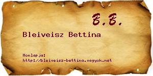 Bleiveisz Bettina névjegykártya